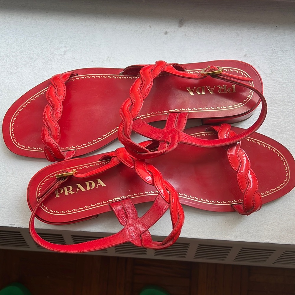 Red Prada flats - size 41 / US 10